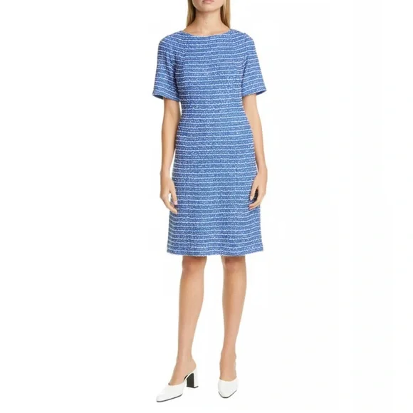 ST. JOHN COLLECTION Butterfly Ribbon Tweed Knit A-Line Dress - Picture 13 of 14